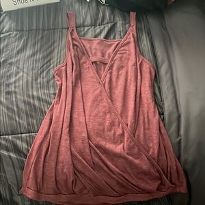 Elegant Women's Burgundy Wrap Top